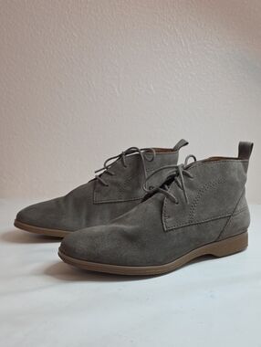 FRANCO SARTO PALAZZO SUEDE CHUKKA BOOTS GREY ALMOND TOE LADIES 9 VGUC CUTE